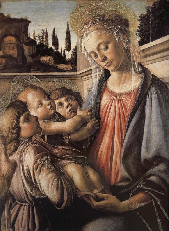 Sandro Botticelli Our Lady of Angels with the two sub oil painting image